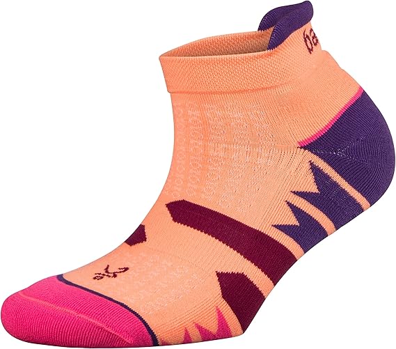 Balega Women's Enduro No Show Socks (1 Pair), Purple/Peach, Medium