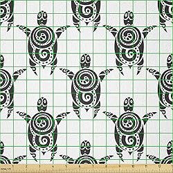 Ambesonne Tattoo Fabric by The Yard, Pattern with