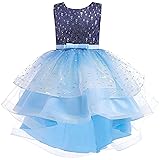 Glamulice Princess Navy Girls Dress 8 Sky Blue