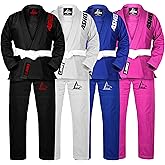 Ashes Sports IBJJF Ultra Light BJJ Brazilian Jiu Jitsu Gi for Kids with Preshrunk Fabric and Free Belt