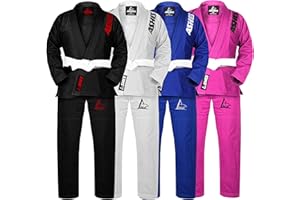 Ashes Sports IBJJF Ultra Light BJJ Brazilian Jiu Jitsu Gi for Kids with Preshrunk Fabric and Free Belt
