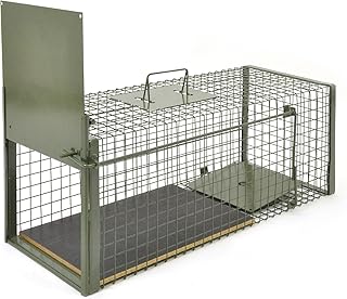 KrapTrap® Marderfalle Tierfalle Lebendfalle Katzenfalle 75 x 29 x 28 cm mit Holzboden