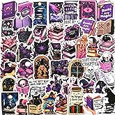 Ychsring Fantasy Book Stickers - 50 Pcs Waterproof Vinyl Reading Bookish Stickers for Kindle, Water Bottle, Laptop, Phone Case, Journal - Dark Romance Academia for Teens & Adults