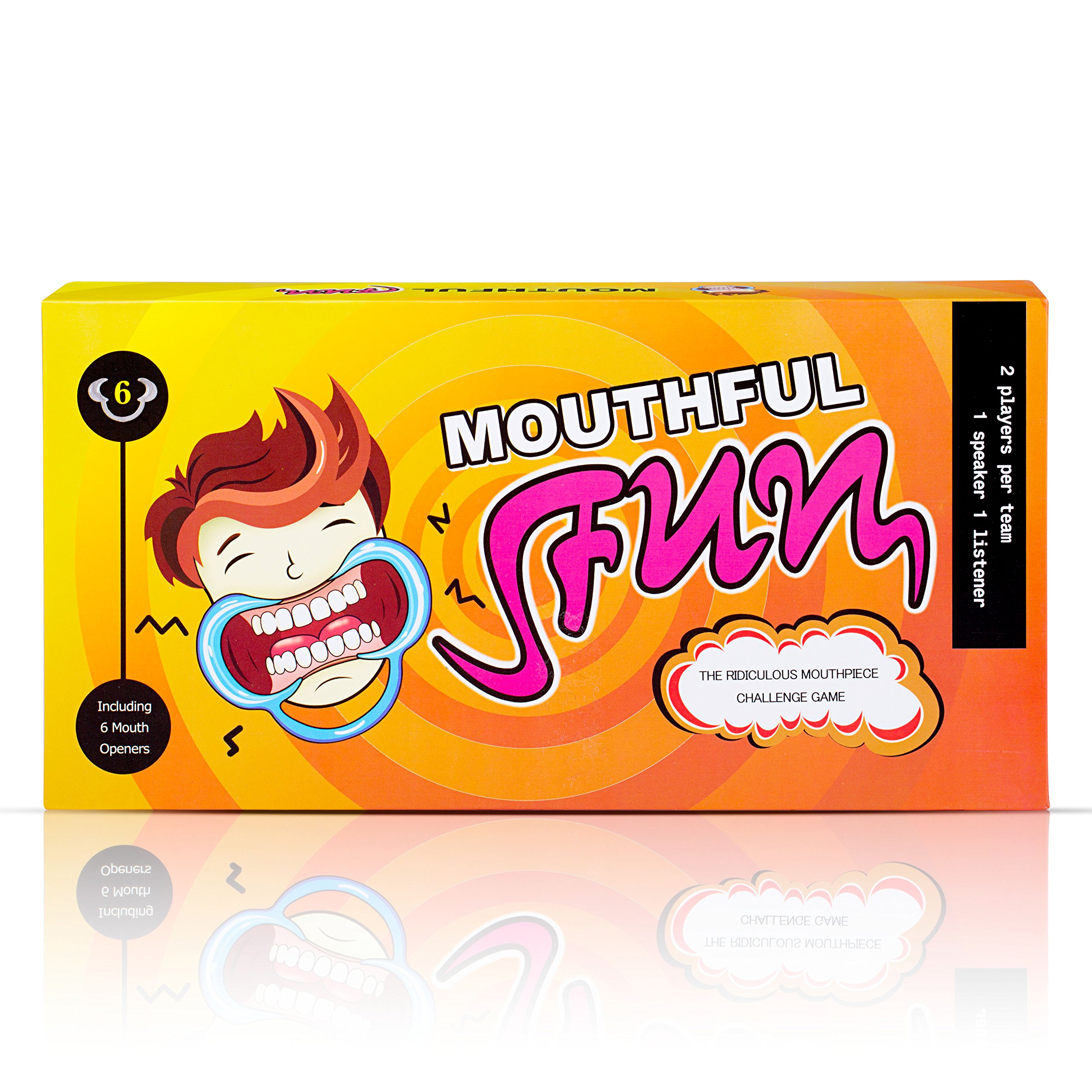 Mouthful Fun Card Game - Original Hilarious Lipless MouthGuard Challenge Board Game Party and Family Friendly Pack for Kids and Adults