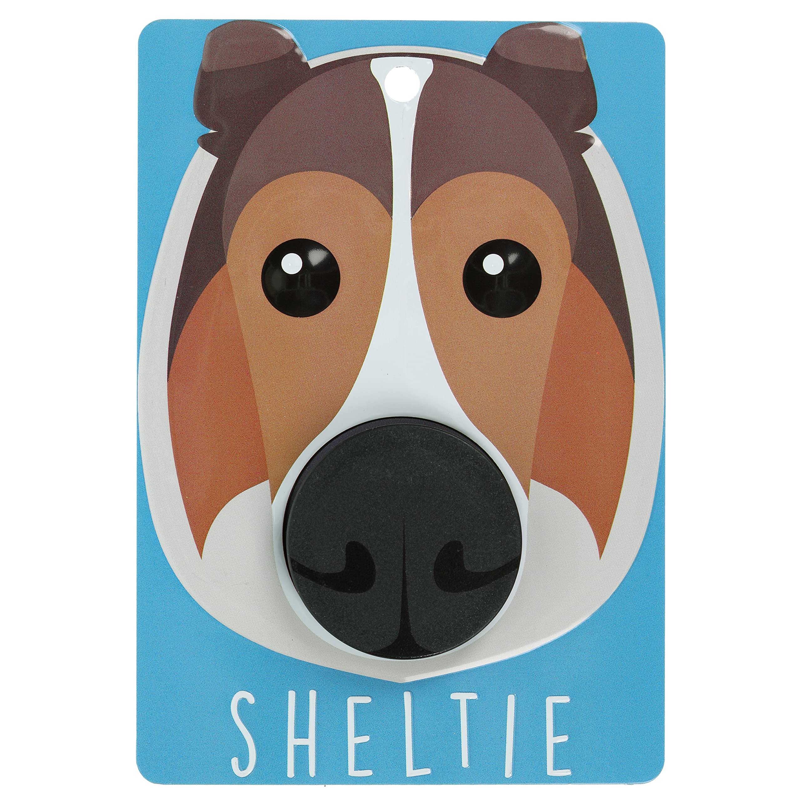 Pooch Pals Sheltie Shetland Sheepdog Dog Lead Holder Wall Mounted Plaque Pop-Out Hook Hanger