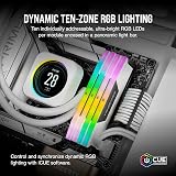 Corsair Vengeance RGB DDR5 32GB (2x16GB) 6000MHz CL36 RAM White view 4