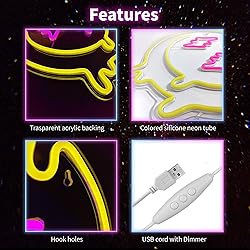JIARODEY Melting Smile Face Neon Sign Dimmable