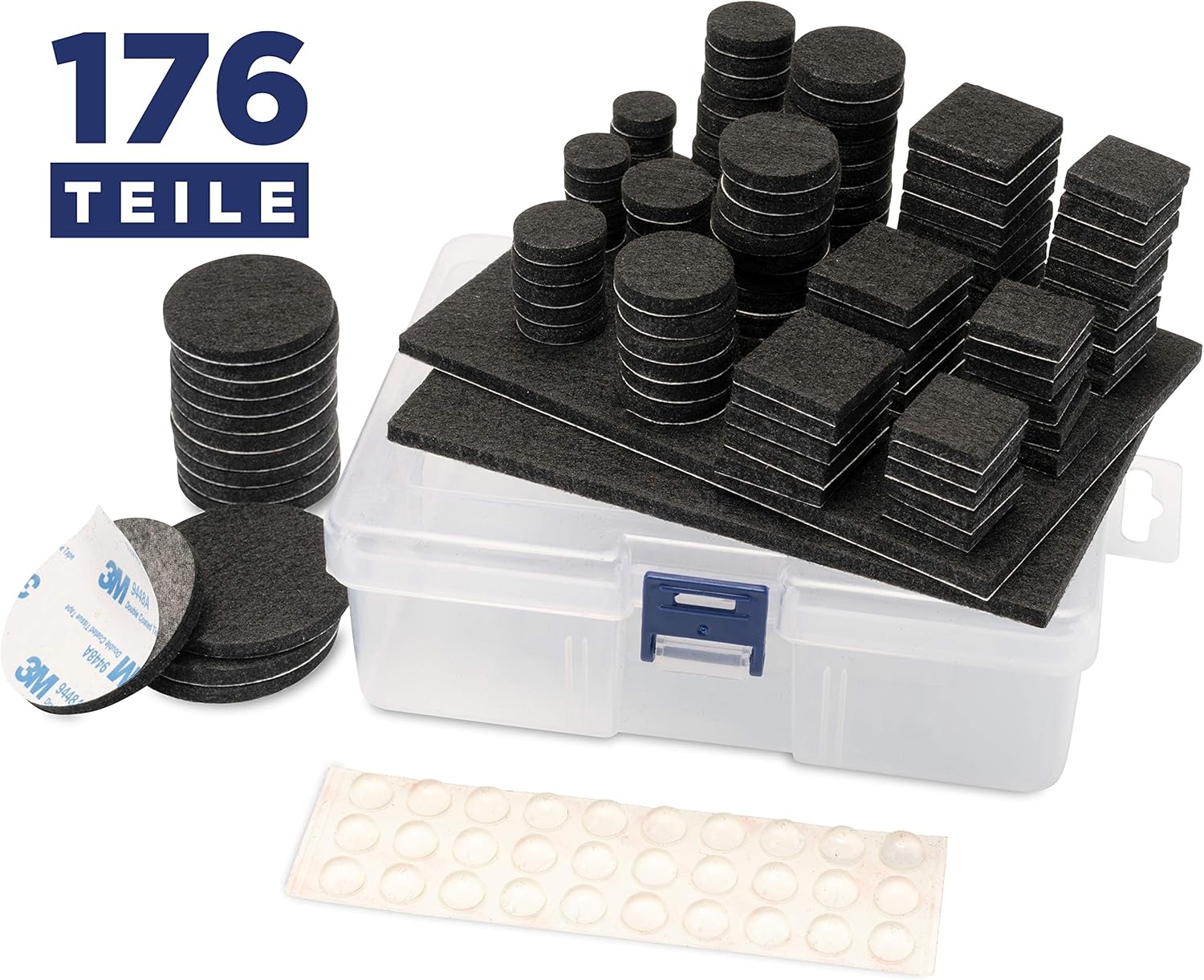 Felt Glides SelfAdhesive with 3M Adhesive 176 Pieces Furniture