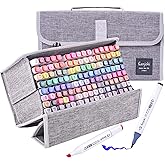 SANJOKI Art Markers 120 Colors Brush Tip Multicolor Pen Professional Marking Pen for Artist and Beginners