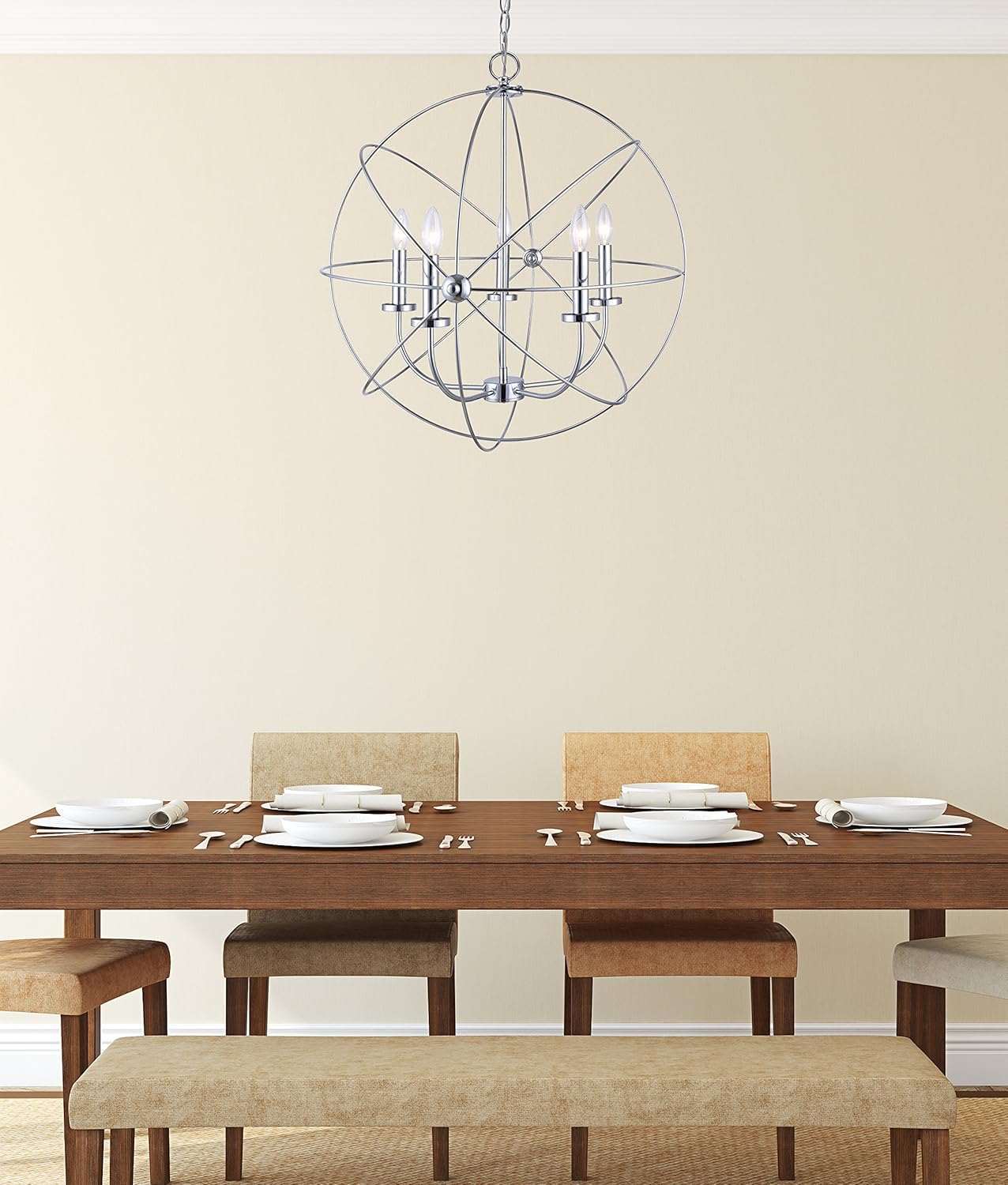 Canarm ICH282B05ORB25 Sumerside 5 Light Chandelier, Oil Rubbed Bronze - - 