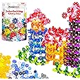 PicassoTiles Construction Building Chips Block 300 Piece Set Interlocking Plastic Disc STEM Learning Toy Creative Education Child Brain Development Play for Toddler Kids Boys Girls Ages 3 & Up PTF300