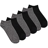 K. Bell Women's 6 Pack Soft and Dreamy No Show Socks, Shoe Size: 4-10, Charcoal Dot/Black