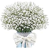 Der Rose 12Pcs Babys Breath Artificial Flowers White Fake Babies Breath Gypsophila Bulk Real Touch Faux Baby's Breath Flowers DIY for Wedding Centerpieces Floral Arrangements Home Party Decoration