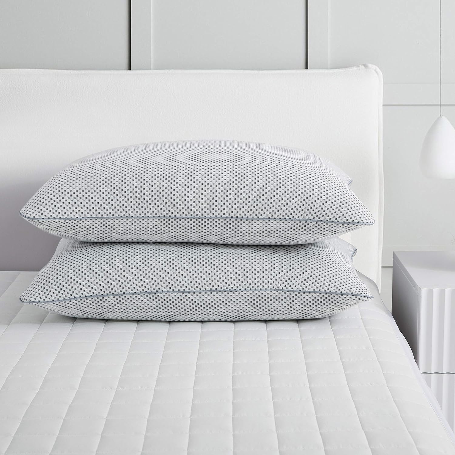 puredown Natural Goose Down Feather Pillow with Breathable Bamboo Charcoal Fabric Cover Soft Pillow,Set of 1 Standard Size: Home & Kitchen