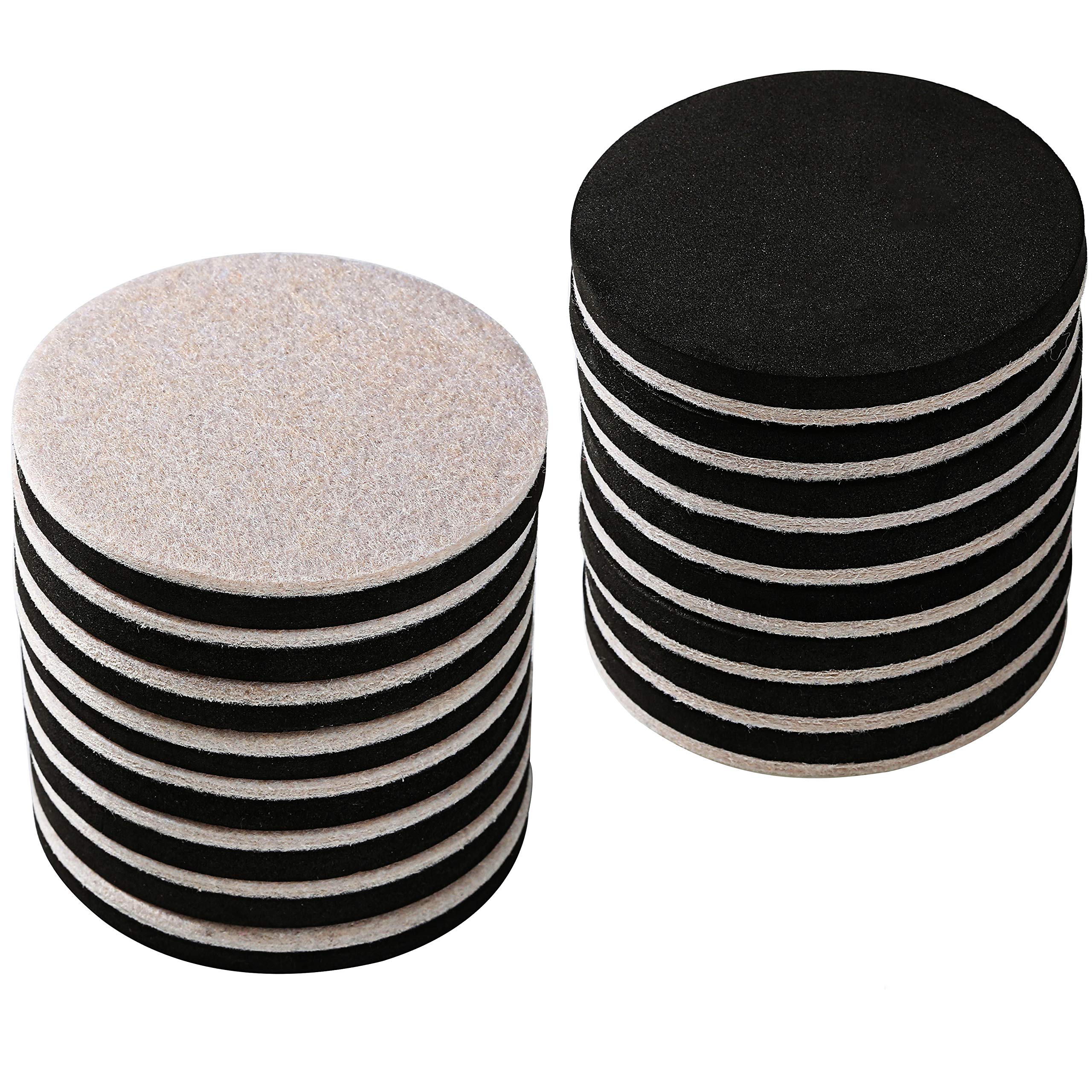 16-Pack 3.5 in.Premium Heavy Furniture Movers for Wood Floor,Felt Furniture Slider in a Reusable Tube,3.5" Heavy Duty Felt Furniture Sliders,Furniture Mover,Reusable Furniture Moving Pads-EZHOUSE