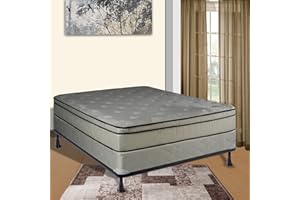 Continental Sleep Victoria Queen Mattress Set With 11" Euro Top Orthopedic Mattress & Box Spring - Cozy Teddy Bear Fabric