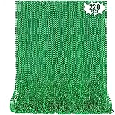 LINSIRON 220 PCS Green St. Patricks Day Beads Necklace, 33" Mardi Gras Christmas Beads, Bulk Metallic Party Beads for St Patricks Day Accessories Mardi Gras Parade Wedding Birthday Carnival Favors