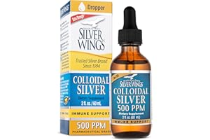 Natural Path Silver Wings Colloidal Silver 500ppm (2,500mcg) Immune Support Supplement 2 fl. oz. dropper
