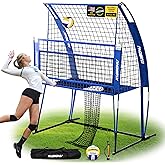 KuiBonu Volleyball Training Net System, Volleyball Training Equipment with Freely Height-Adjustable for Backyard, Volleyball Practice Net for Serving Setting Spiking, Includes Ball Kit and Carry Bag
