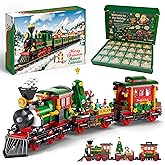 Rubypop Advent Calendar 2025 Christmas Train Building Blocks Set, 24 Day Christmas Countdown Toy with 770PCS Building Kit, Ho