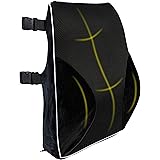 Healthy Spirit Full Lumbar Back Support | Memory Foam Full Size Back Cushion Lumbar Support for Office Chair Car, Black, 1 Co