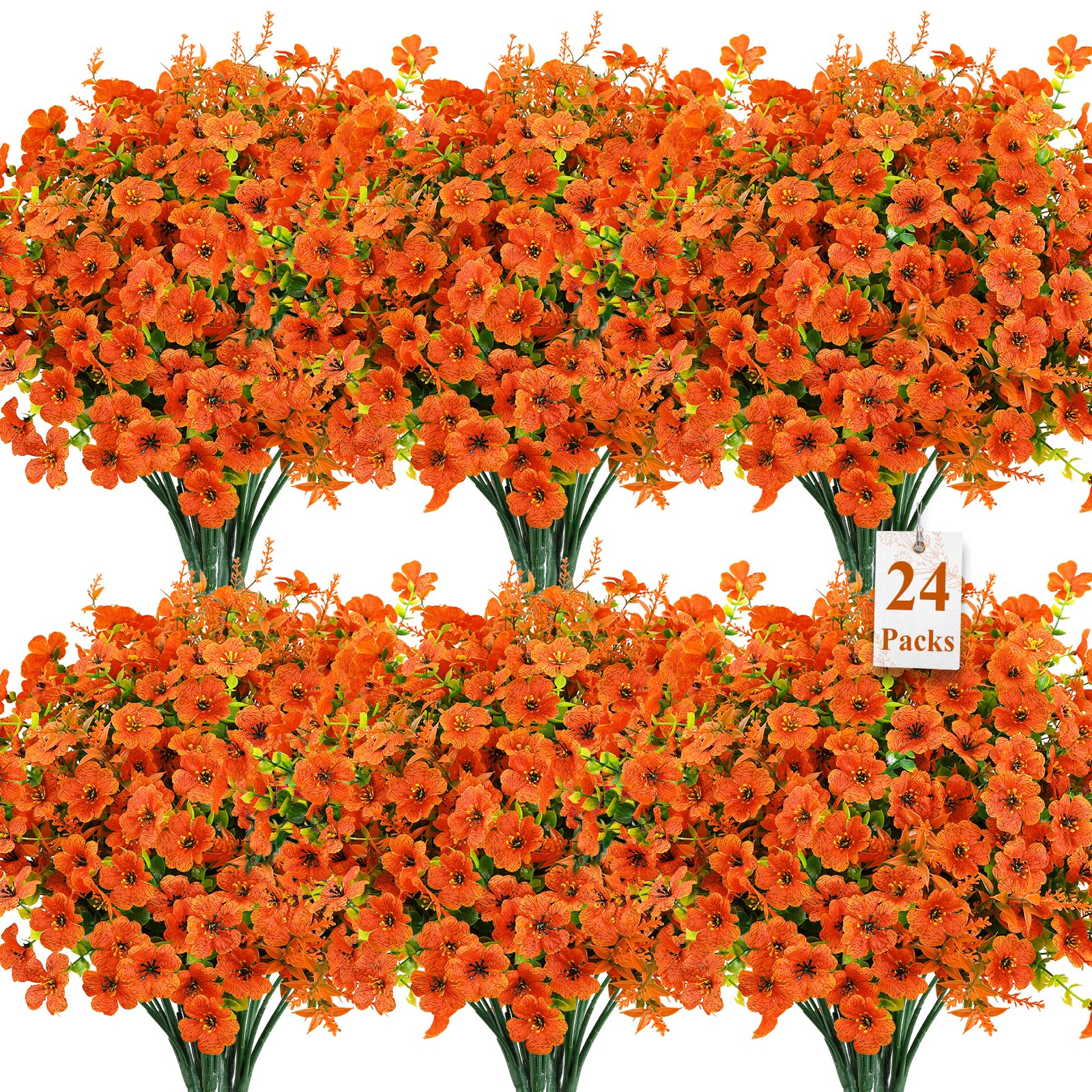 SHareconn 24 Bundles Artificial Fall Flowers for Outdoors Decoration ...