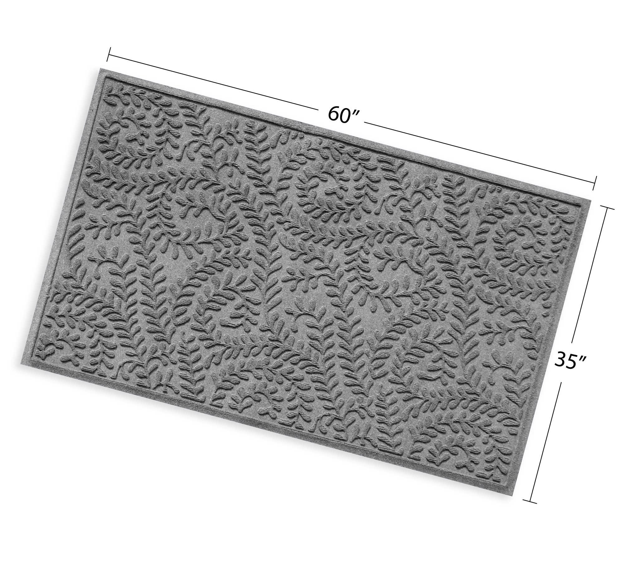 Bungalow Flooring Waterhog Doormat, 3' x 5', Skid Resistant, Easy to