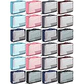 Woanger 24 Pcs Large Packing Cubes for Suitcases Travel Accessories High Capacity Luggage Packing Organizers with Zipper Reusable Mesh Bag for Clothes Storage(Multicolor)