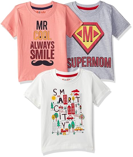 Baby-Boys Regular fit T-Shirt (Pack of 3)