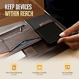 STYLIO Zipper Padfolio Walnut Faux Leather Binder Organizer view 6