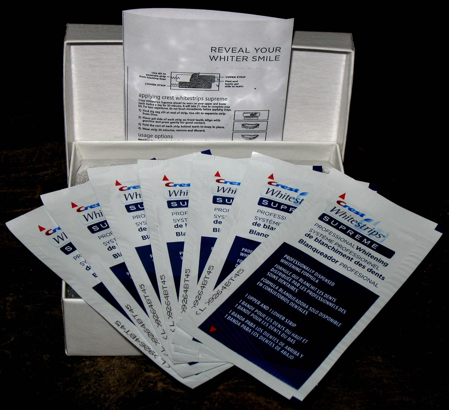 Crest Whitestrips Supreme Touch-Up Kit. 7 Pouches