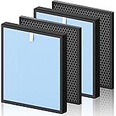 Ycwarmxx HSP001 True HEPA Filter Replacements Compatible with HATHASPACE Air Purifier Filters HSP001,4-Stage Air Purifier Filter with Activated Carbon,2 Set