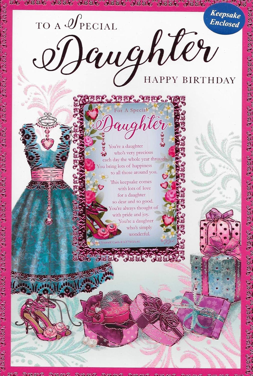Special Daughter Birthday Card**Sentimental Keepsake Card Included**9 X 6 INCHES**1ST Class Post**AA2**