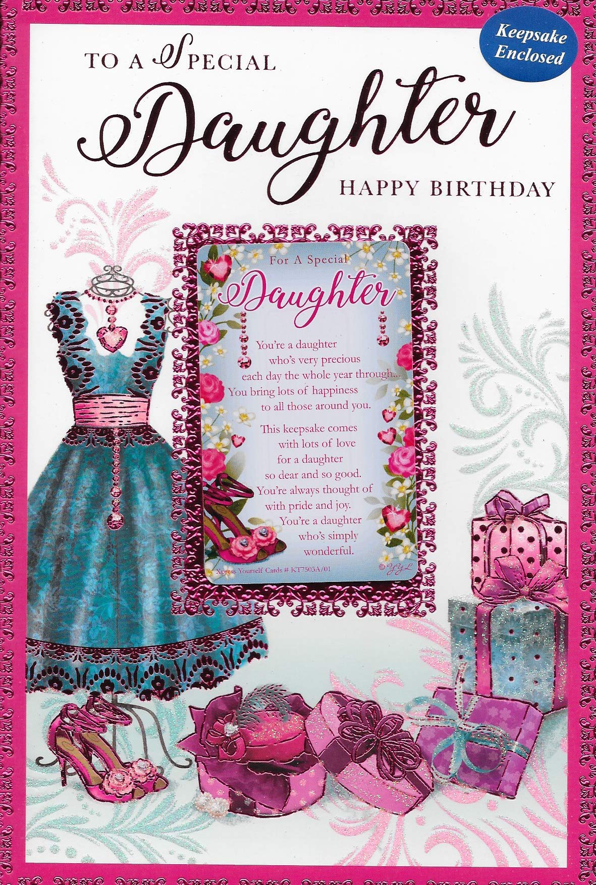 Special Daughter Birthday Card**Sentimental Keepsake Card Included**9 X 6 INCHES**1ST Class Post**AA2**
