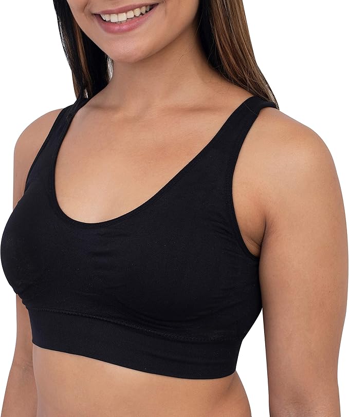 Ultimate Essentials Womens Seamless Pullover Bra with Removable Pads