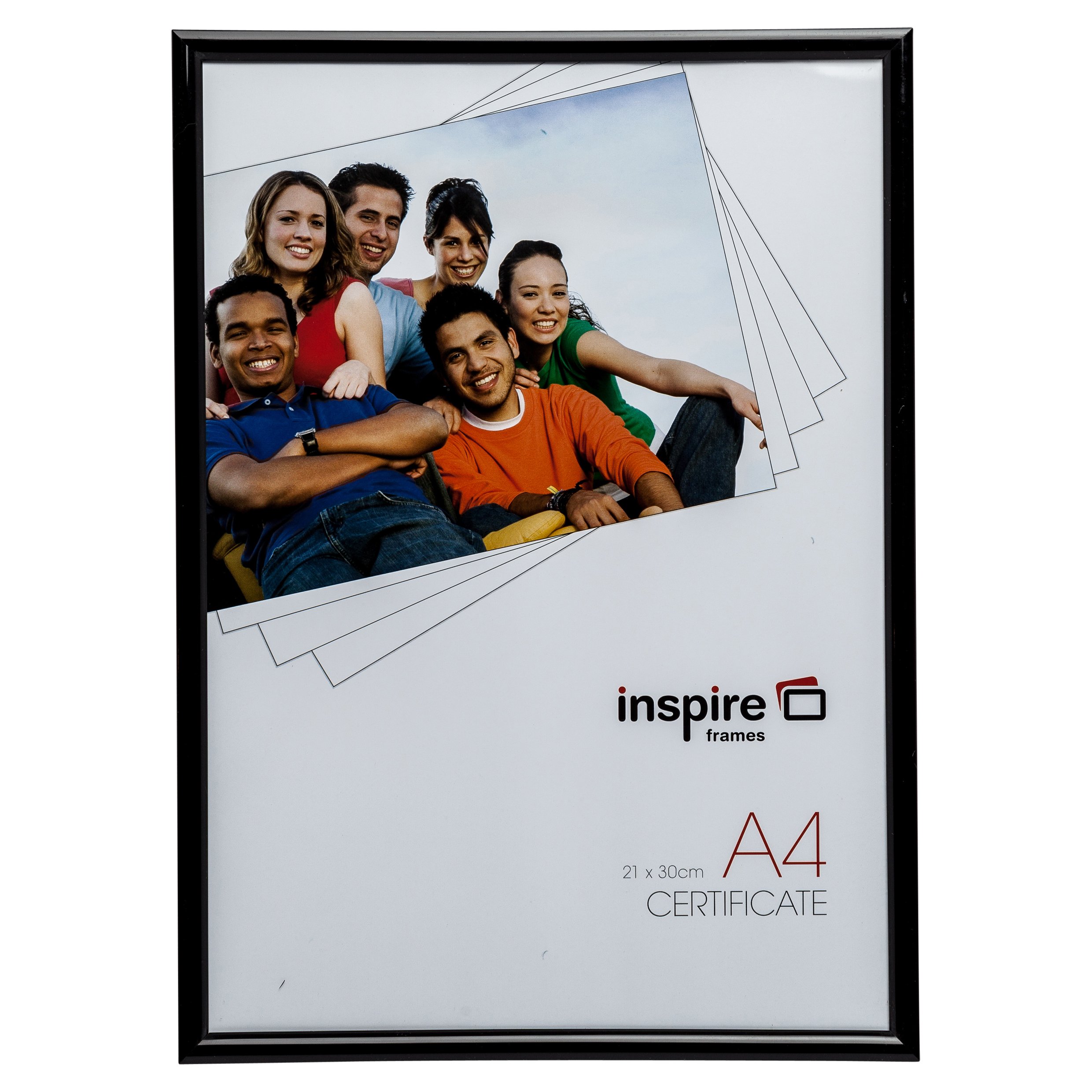 Hampton Frames BACKLOADER Poster Certificate Photo Frame Glass Black A4 (21x30cm) BLR2130BKG