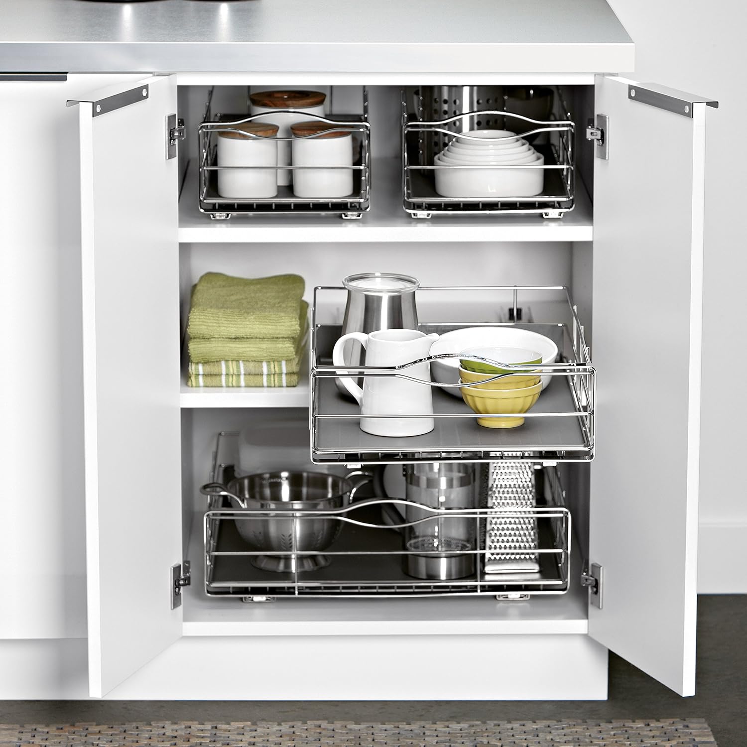 Kitchen Storage Organization Simplehuman 9 Inch Pull Out Cabinet