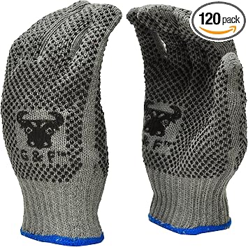 G & F Products 14431L-120 Natural Cotton Work Gloves