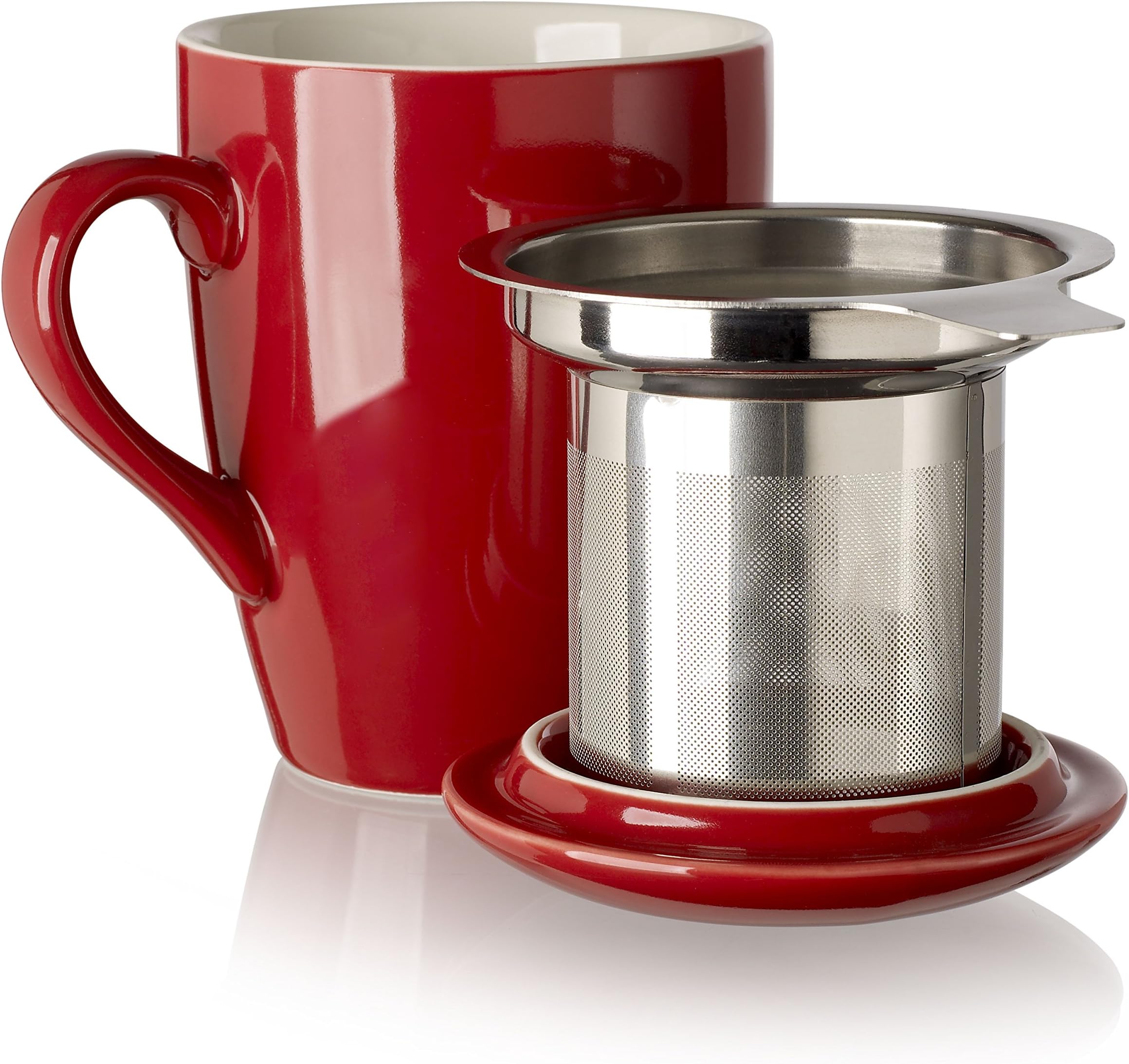 Adagio Teas Porcelain Mug with Infuser, 12 oz, Barn