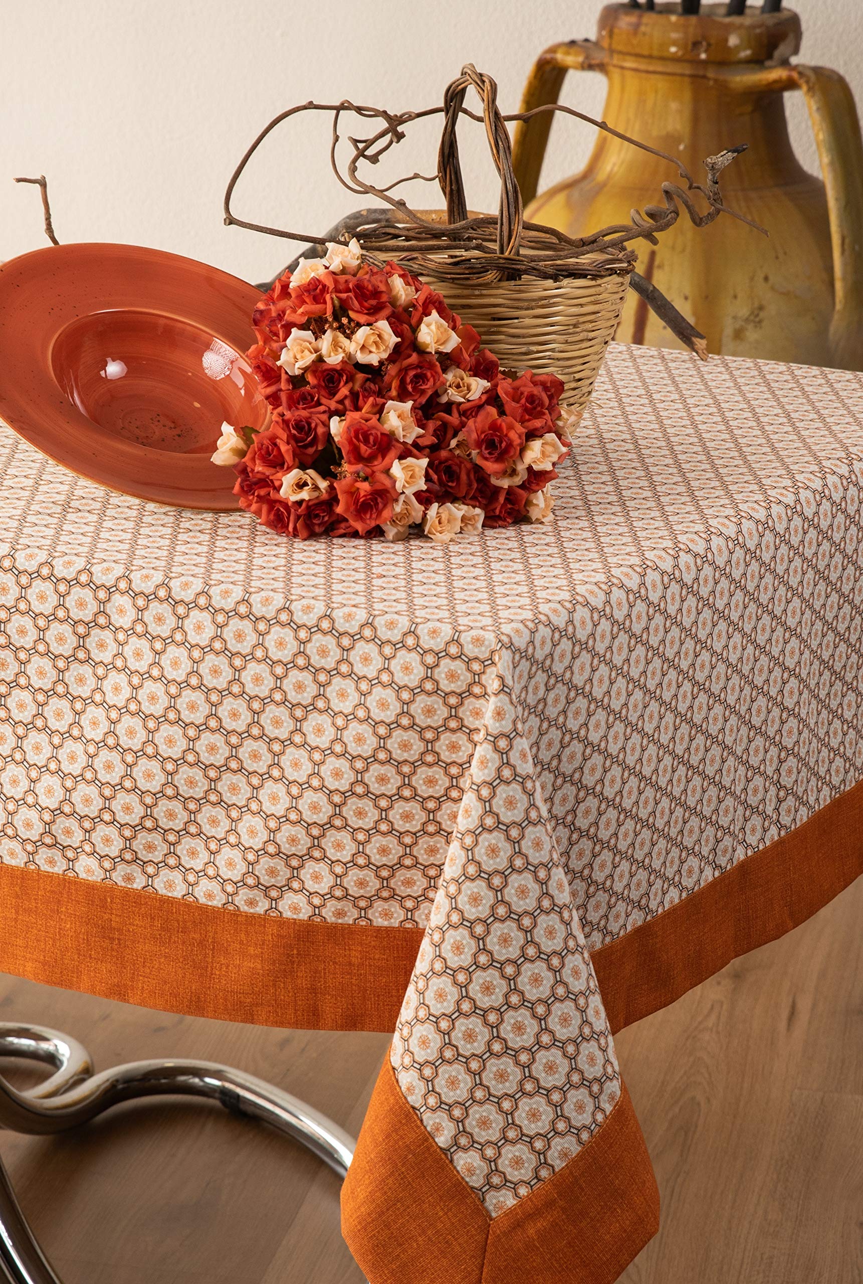 ESSE HOME - Stain Resistant Table Cloth Cover - Cinzia 137 (140x270, 21-21)