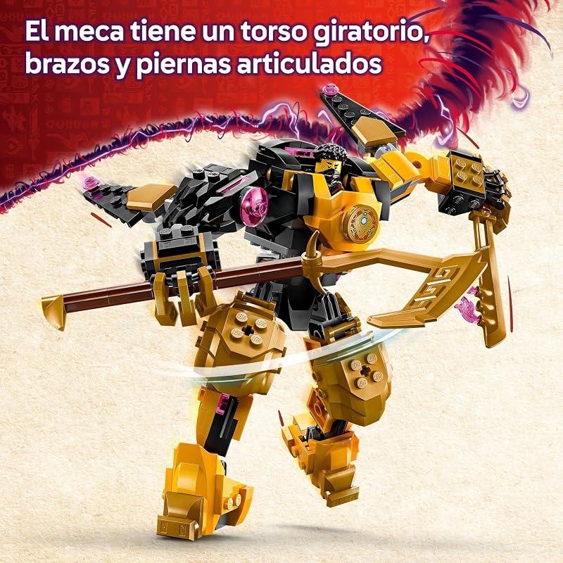 Ninjago Arin's Spinjitzu Battle Mech - Figura Articulada para Mudar e Combinar - 2 Minifiguras e Brinquedo de Dragão - Presente para Crianças Fãs de 7+ Anos de O Renascimento dos Dragões 71839 — foto 3 de 8