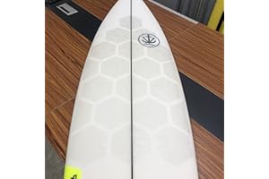AQUBONA Hexagon Clear Surf Traction Grip Traction Pad Semi Clear Deck Pad for Surfboard