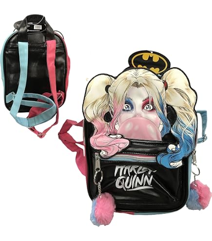 DC Comics Harley Quinn Knapsack Backpack 14 X 17 inches
