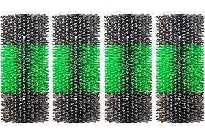 KUNBEIEN 4PCS Livestock Scratch Brushes, Green (Including 304 Stainless Steel Screws, Best Firm Bristle Brushes, Suitable for Horses, Cows, Sheep, Pigs, Deer etc.)