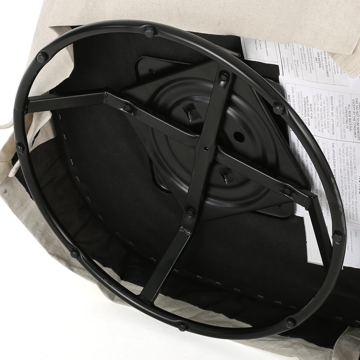 Christopher Knight Home Cecilia Swivel Chair with Loose Cover, Natural Fabric: Furniture & Decor