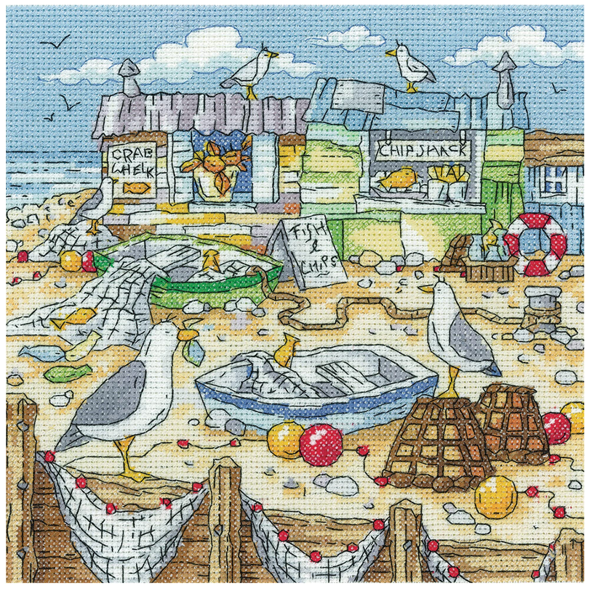 Heritage Crafts Cross Stitch Kit - Chip Shack