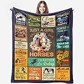 Horse Blanket Gifts for Women Girls, Ultra Soft Flannel Horse Throw Blanket, Horses Decor, Gifts for Horses Lovers 40"X50"