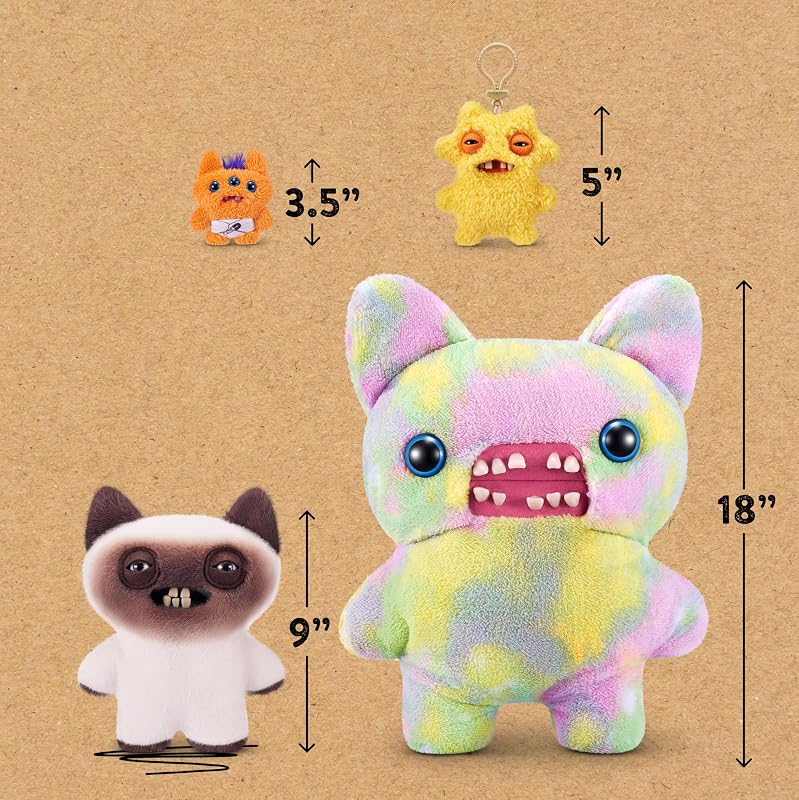 Alley Cats Peluche 22 cm (Yawper) de ZURU – Funny Ugly Monster Animal en Peluche avec Dents Humaines, Collection pour Enfants, Pré-Ados, Ados, Adultes