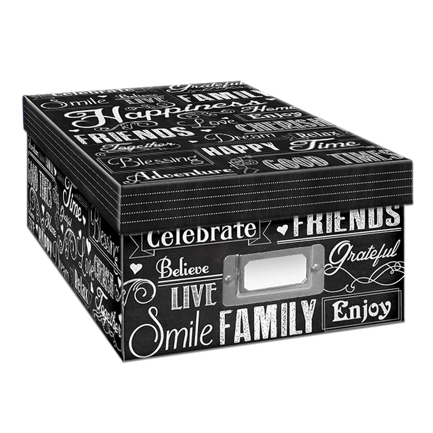 Pioneer Photo Albums B-1BW/CHLKH Chalkboard Happiness Design Photo Storage Box