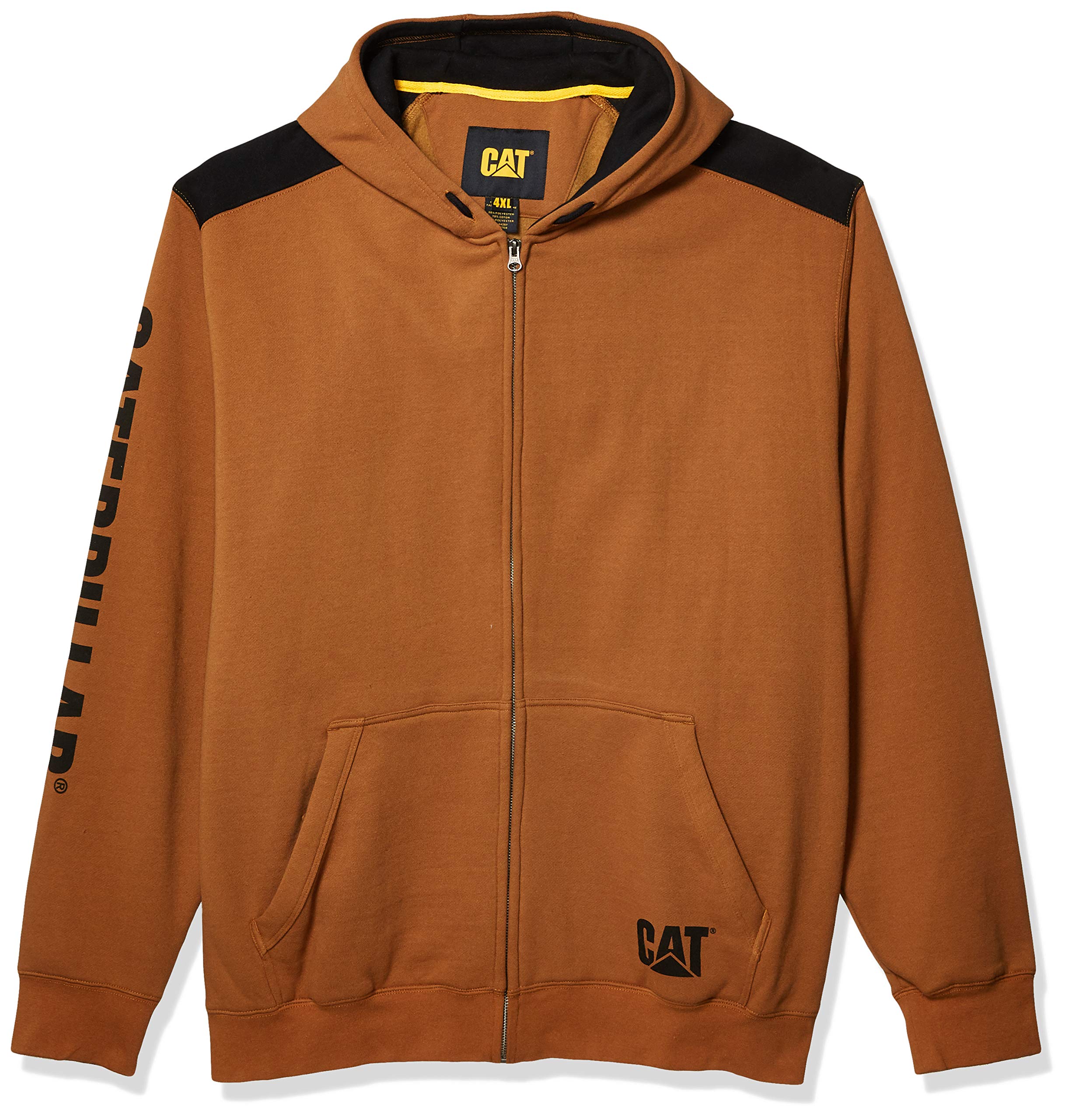 Caterpillar Men's Logo Panel Zip Sweatshirt (Regular and Big Sizes